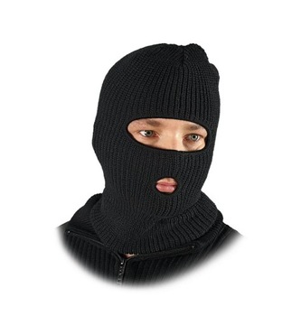 Czapka kominiarka czarna pod kask 2 otworowa