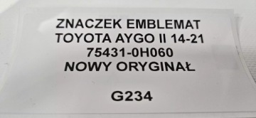 75431-0H060, Emblem motorhaube EMBLEMAT TOYOTA AYGO II 14-21 75431-0H060 | thumb 1