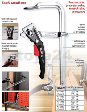 ЗАЖИМ КРАПЕНТНЫЙ С ТРЕЩОТКОЙ 400Х100 ММ СИЛЬНОГО ДАВЛЕНИЯ
