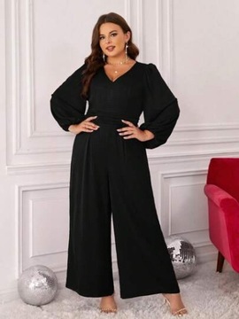 SHEIN KOMBINÉZA PLUS SIZE ELEGANTNÁ ČIERNA 46 LOA