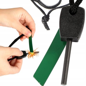 WIECZNA ZAPAŁKA KRZESIWO MAGNEZOWE SURVIVAL BRELOK AMERYKAŃSKIE MOCNE