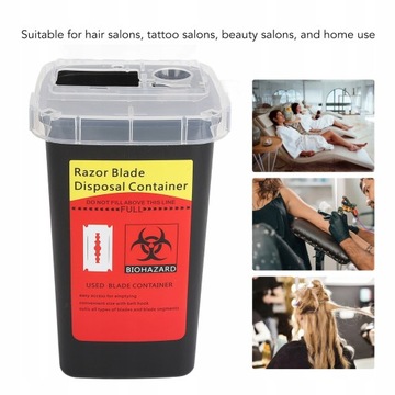 2 шт. Контейнер для использованных лезвий. Открывающийся.