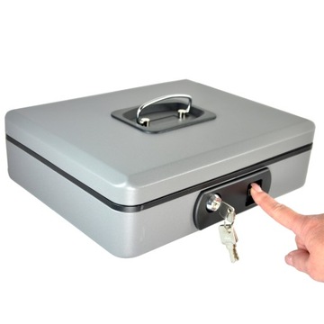 KASETKA METALOWA NA PIENIĄDZE EXCLUSIVE z dźwignią 300x240x90 - 3 klucze
