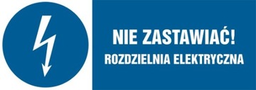 Nie zastawiać, rozdzielnia elektryczna HF021BLFN