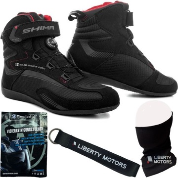 BUTY MOTOCYKLOWE MĘSKIE SHIMA EXO VENTED CZARNE ROZMIAR 41 GRATISY
