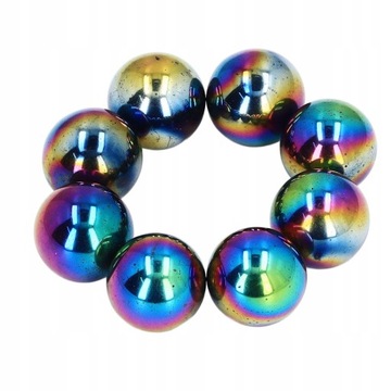10 szt. Kulka magnetyczna Dia25mm Magnesy w kolorze tęczy Zabawa LB