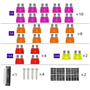 БЛОК ПРЕДОХРАНИТЕЛЕЙ UNIVALX12 КОМПЛЕКТ КОРПУСА РОЗЕТКИ