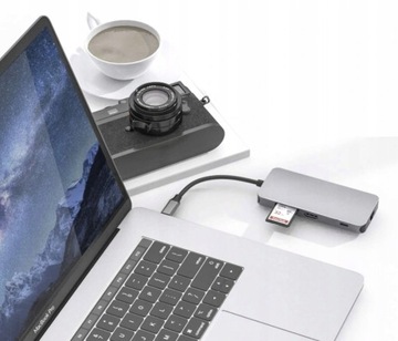 HUB 8in1 USB-C HDMI 4K SD Ethernet Гигабитный адаптер