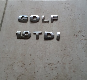 GOLF IV ZNAK NÁPIS LOGO KRYT ZADNÍ 1.9 TDI