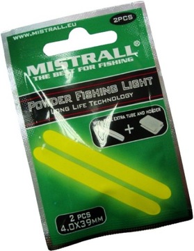 ŚWIETLIK ŚWIATŁO CHEMICZNE 4,0x39mm MISTRALL 2szt