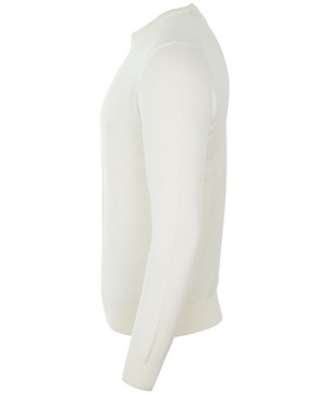 ЭЛЕГАНТНЫЙ СВИТЕР ВЫСОКОКАЧЕСТВЕННЫЙ 100% ХЛОПОК С ВЫРЕЗОМ ЭКРУ XXL