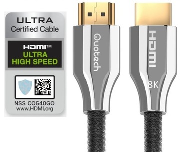Kabel HDMI 2.1 Ultra High Speed 8K PREMIUM 1.5m