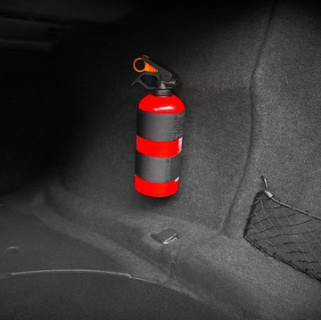 АВТОМОБИЛЬНЫЙ ОГНЕТУШИТЕЛЬ 1 КГ ВС, КРЕПЛЕНИЕ РУЧКИ НА ВЕЛКРО К БАГАЖНИКУ