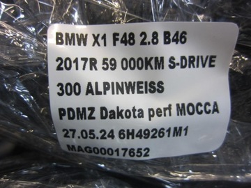 BMW X1 F48 SVAZEK SVĚTLA LED LEVÝ PŘEDNÍ INSTALACE KABEL ZASTRČKA 6821867