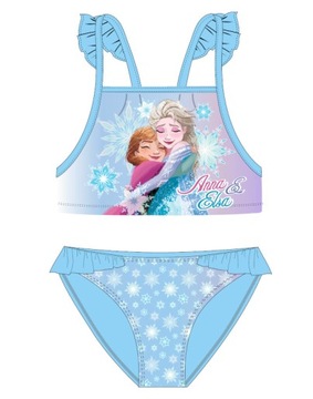 FROZEN KRAINA LODU STRÓJ KĄPIELOWY dwuczęściowy basen BŁĘKIT 110/116 D072B