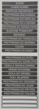 NAKLEJKI GRAFIT do przypraw - ZATAR przyprawnik