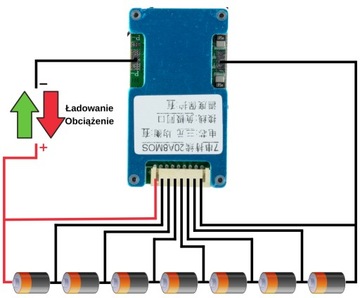 BMS 7S 20A для литий-ионных аккумуляторов 25,2 В