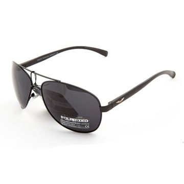 Поляризационные солнцезащитные очки с УФ-излучением, зеркало-авиатор, черные