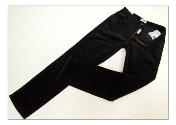 Wrangler Texas Slim Black spodnie sztruks W46 L34