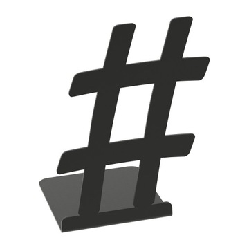 Podpórka do książek HASHTAG czarny strukturalny