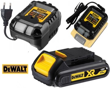 DeWALT DCB181 BATERIA 1.5 Ah XR 18V + DCB1102 ŁADOWARKA XR 12V/18V WSUWANA