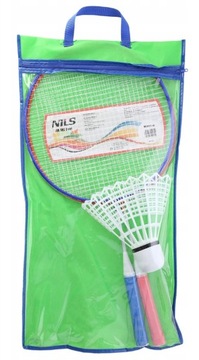 BADMINTON PALETY RAKIETKI STALOWE + LOTKA + ETUI Paletki Badbington