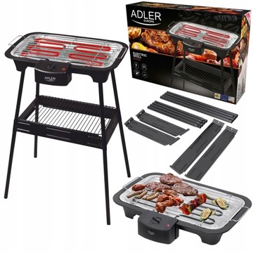 GRILL ELEKTRYCZNY 2w1 WOLNOSTOJĄCY STOŁOWY ADLER
