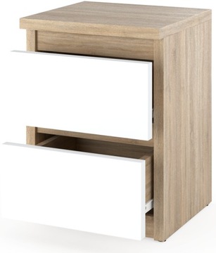 КОМОД, ПРИМОЧЬ, СТОЛ, Дуб Сонома, Белый Матовый