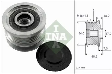INA SPRZĘGŁO ALTERNATORA 535 0143 10