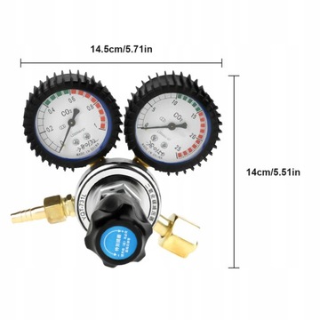 Редуктор давления CO2 G5/8 0–1 МПа 0– 25 МПа