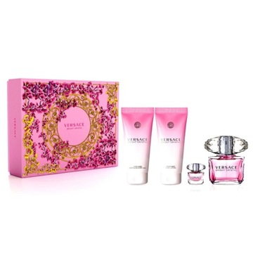ZESTAW VERSACE BRIGHT CRYSTAL 90ML EDT WODA TOALETOWA + 5ML + 100ML + 100ML