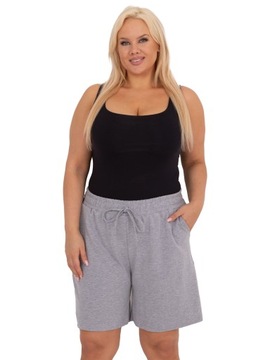 BAWEŁNIANE SPODENKI SZORTY DAMSKIE PLUS SIZE - XL