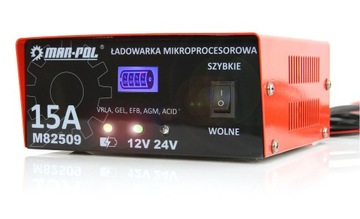 PROSTOWNIK / ŁADOWARKA MIKROPROCESOROWA 12/24V 15A MAR-POL