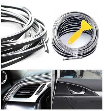 ELASTYCZNA LISTWA OZDOBNA DO AUTA CHROM 5M TUNING