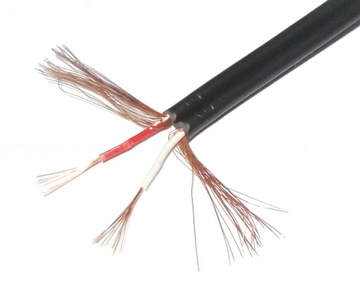KABEL 2 ŻYŁY + EKRAN PŁASKI 100metrów (4003)