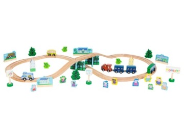 Дерев'яна залізниця з колекції Свинки Пеппи Playtive 52 елементи 3+