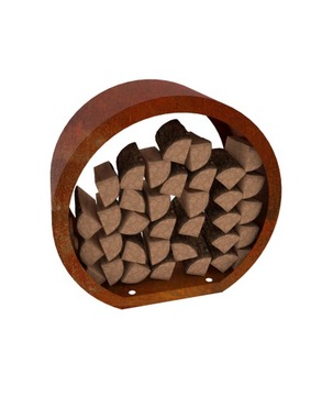 Stojak na drewno STAL CORTEN 80×39×75 cm - VIRIDI