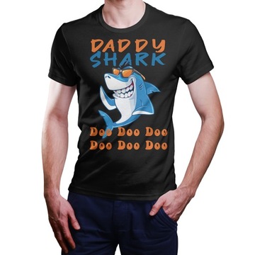 DADDY SHARK Koszulka dla Taty na Dzień Ojca r. L