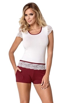 HAMANA KOMPLET ROXY SET ECRU CZERWONY S