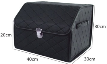 Чехол-органайзер для автомобильного багажника HARD LEATHER BLACK 40x30x30cm