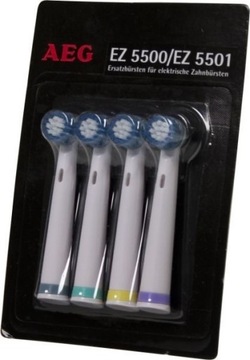 4 KOŃCÓWKI WKŁADY SZCZOTECZKI do zębów AEG EZ 5500
