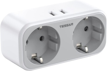 ADAPTER TYP G UK DO EU PODWÓJNA WTYCZKA BRYTYJSKA EUROPEJSKĄ 2 porty USB !