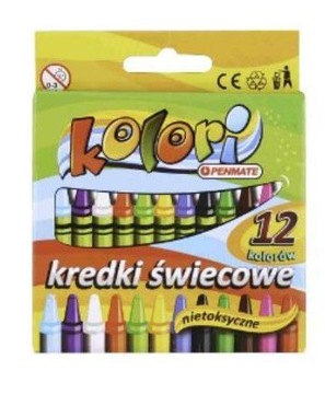 PENMATE KOLORI KREDKI ŚWIECOWE TRÓJKĄTNE 12 SZT