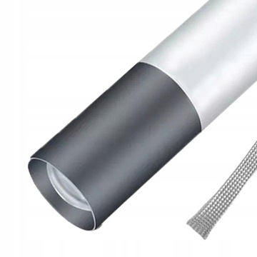 Фонарик из алюминиевого сплава, перезаряжаемый, серый,