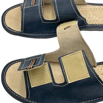 Papuče šľapky pánske sandále na suchý zips nastaviteľné 42