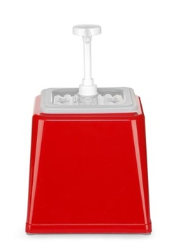 Pojemnik do sosów z pompką 2,5L, 230x210x(h)250mm, czerwony