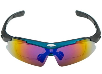 Поляризационные спортивные солнцезащитные очки для езды на велосипеде + футляр + линза
