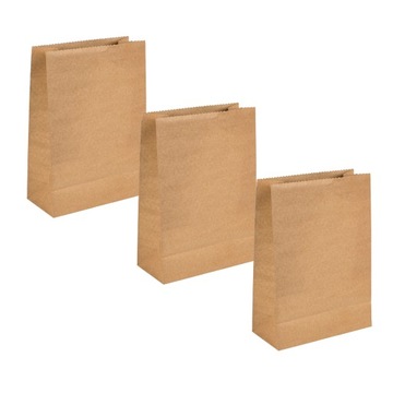 MOCNA Torba Papierowa Torebka 27x19x10 cm 3szt