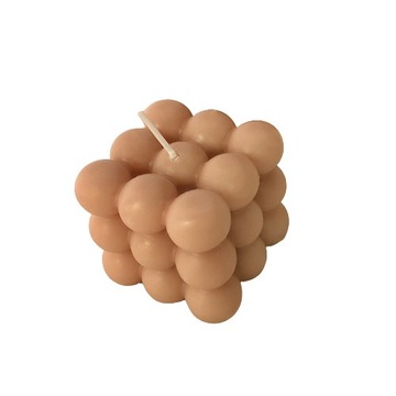 Świeca zapachowa Bubble kwiatowa brązowa AC023