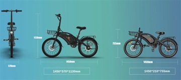 Электрический велосипед Kukirin V1 Pro 725W 45 км/ч 20 дюймов